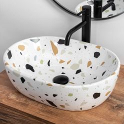 Умывальник на столешницу Rea Amelia Terazzo