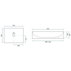 Умывальник на столешницу REA Inga White