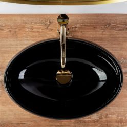 Умывальник на столешницу Rea Linda Black REA-U8523