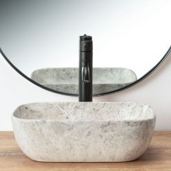 Умывальник на столешницу Rea Camelia Light Stone