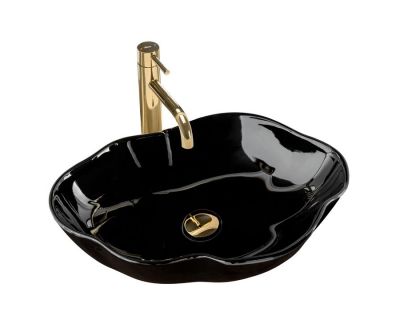 Умывальник на столешницу Rea Pearl Black