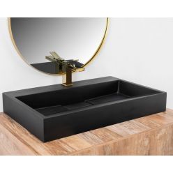 Умывальник на столешницу Rea GOYA Black Mat 70CM