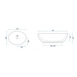 Умывальник на столешницу Rea Carola Slim Silver