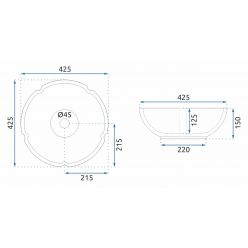 Умывальник на столешницу Rea Vivien