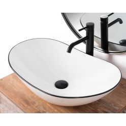 Умывальник на столешницу Rea Royal Black Edge