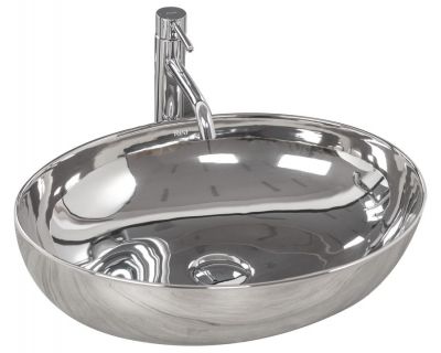 Умывальник на столешницу Rea Carola Slim Silver