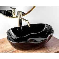 Умывальник на столешницу Rea Pearl Black