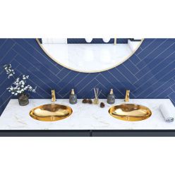 Умывальник врезной Rea Nel Gold