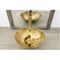 Умывальник на столешницу Rea Sofia Gold