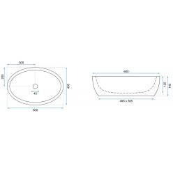 Умывальник на столешницу Rea Melania Meryl