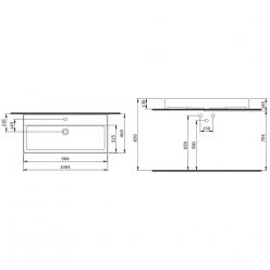 Раковина Bocchi Milano  100х46 1378-001-0126 белая