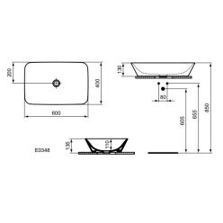 Умывальник-чаша 60 см Ideal Standart CONNECT AIR E034801