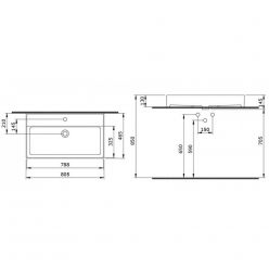 Раковина Bocchi Milano 80х46 1377-001-0126 белая