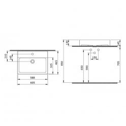 Раковина Bocchi Milano 60х46 1376-001-0126 белая