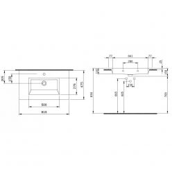 Раковина Bocchi Milano 81х47 1113-001-0126 белая