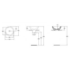 Умывальник-чаша Ideal Standard Strada K078301, 42,5x42.5 см накладной