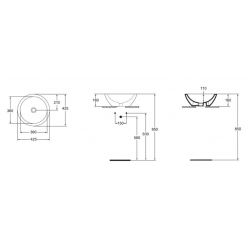 Умывальник-чаша Ideal Standard Strada K078301, 42,5x42.5 см накладной