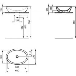 Умывальник Ideal Standard Strada K078401, 60x42 см