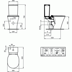 Напольный унитаз deal Standart CONNECT AIR AquaBlade® E009701 безободковый