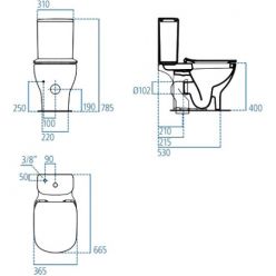 Чаша напольного унитаза Ideal Standard Tesi AquaBlade T008701 безободковый