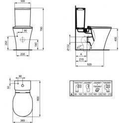 Унитаз-компакт Ideal Standard Connect Air AquaBlade E013701 + бачок + сиденье микролифт