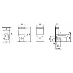 Чаша напольного унитаза Laufen Pro 8.2495.8.000.000.1 c глубоким смыванием, выпуск Vario, цвет белый 