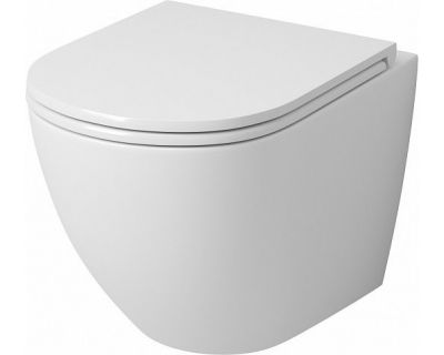Унитаз подвесной Grossman GR-4455SQ 37x43,5 с сиденьем SoftClose, круговой бесшумный смыв Торнадо