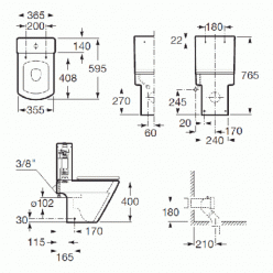 Напольный унитаз Roca Hall 342629000 / 341620000