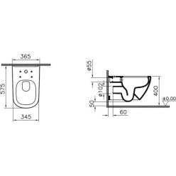 Подвесной унитаз Vitra D-Light 5910B003-6098