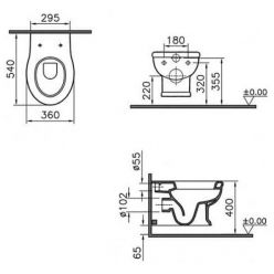 Подвесной унитаз Vitra Efes 5802B003-0075