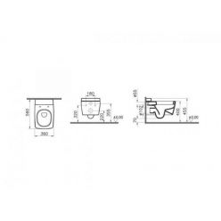 Подвесной унитаз Vitra Metropole Rim-ex в комплекте с V.Fresh 7672B003-6075