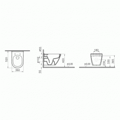 Подвесной унитаз Vitra S50 Rim-ex 7740B003-6039