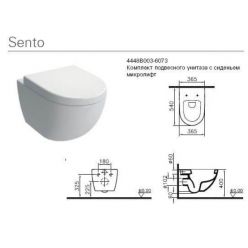 Подвесной унитаз Vitra Sento 4448B003-6073