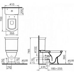 Напольный унитаз Vitra Serenada 9722B003-7203