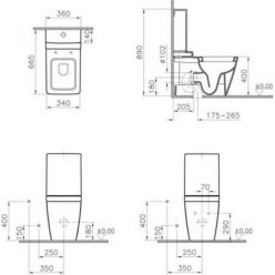 Напольный унитаз Vitra T4 9818B003-7200