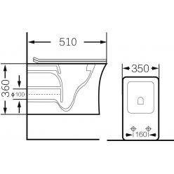 Унитаз подвесной Grossman GR-4461S 51x35 сиденье Duroplast, микролифт