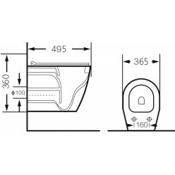 Унитаз подвесной Grossman GR-4459S 49,5x36,5 сиденье Duroplast, микролифт