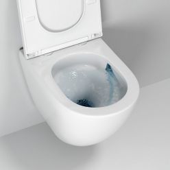 Унитаз подвесной Grossman GR-4455SQ 37x43,5 с сиденьем SoftClose, круговой бесшумный смыв Торнадо