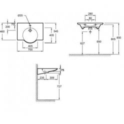 Раковина 70 см Jacob Delafon Formilia Spherik E4492-00