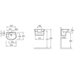 Раковина 45 см Jacob Delafon Presquile E1337-00