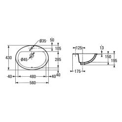 Раковина 56 см Jacob Delafon Visa E1291-00