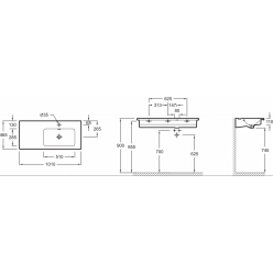 Раковина 101 см Jacob Delafon Vox L EXAD112-Z-00