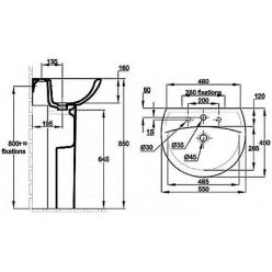 Раковина 55 см Jacob Delafon Patio E4158G-00