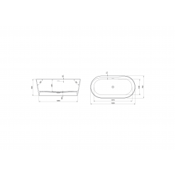 Каменная отдельностоящая ванна Roca Raina 159x79 A248466000