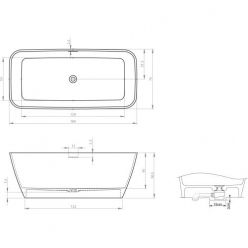 Ванна из искусственного камня Riho Malaga 160x75 Black matt (BS3000500000Z06)