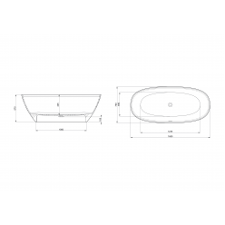 Ванна отдельностоящая Roca Ariane 165x75 литой мрамор Stonex® A248470000