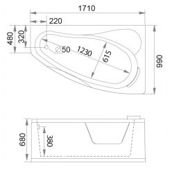 Гидромассажная ванна Gemy G9046 II O R