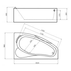 Гидромассажная ванна Gemy G9046 B R