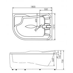 Гидромассажная ванна Gemy G9083 B R