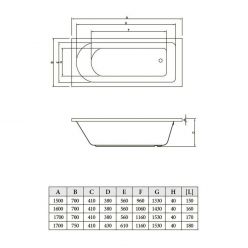 Bonito Home Elara ванна акриловая 160х70 с ножками, BH-EL-203-160-70/St
